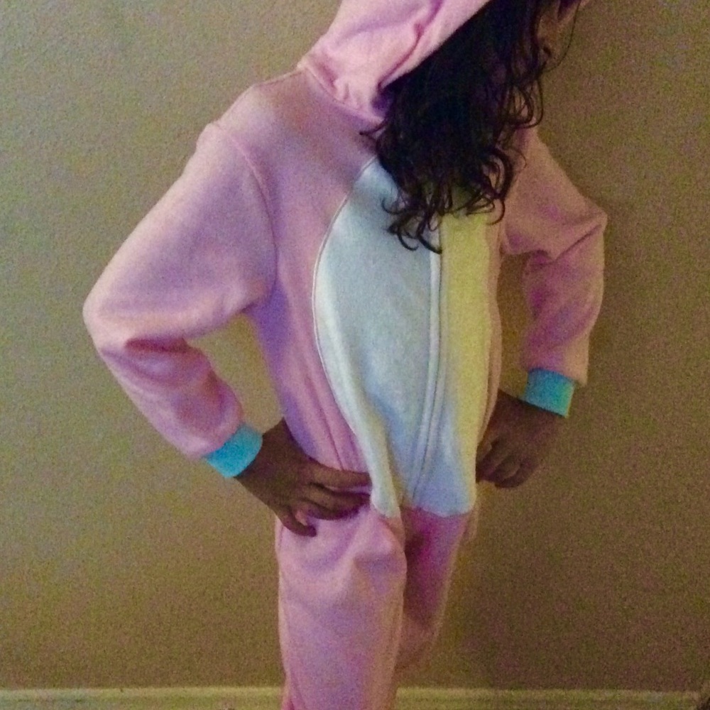 💥HP💥 🆕UNICORN PAJAMAS girls onsie pink fleece - Picture 6 of 7
